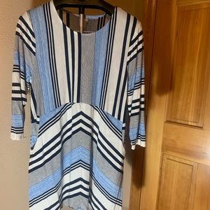 Chicos Multi Stripe Pocket Tunic